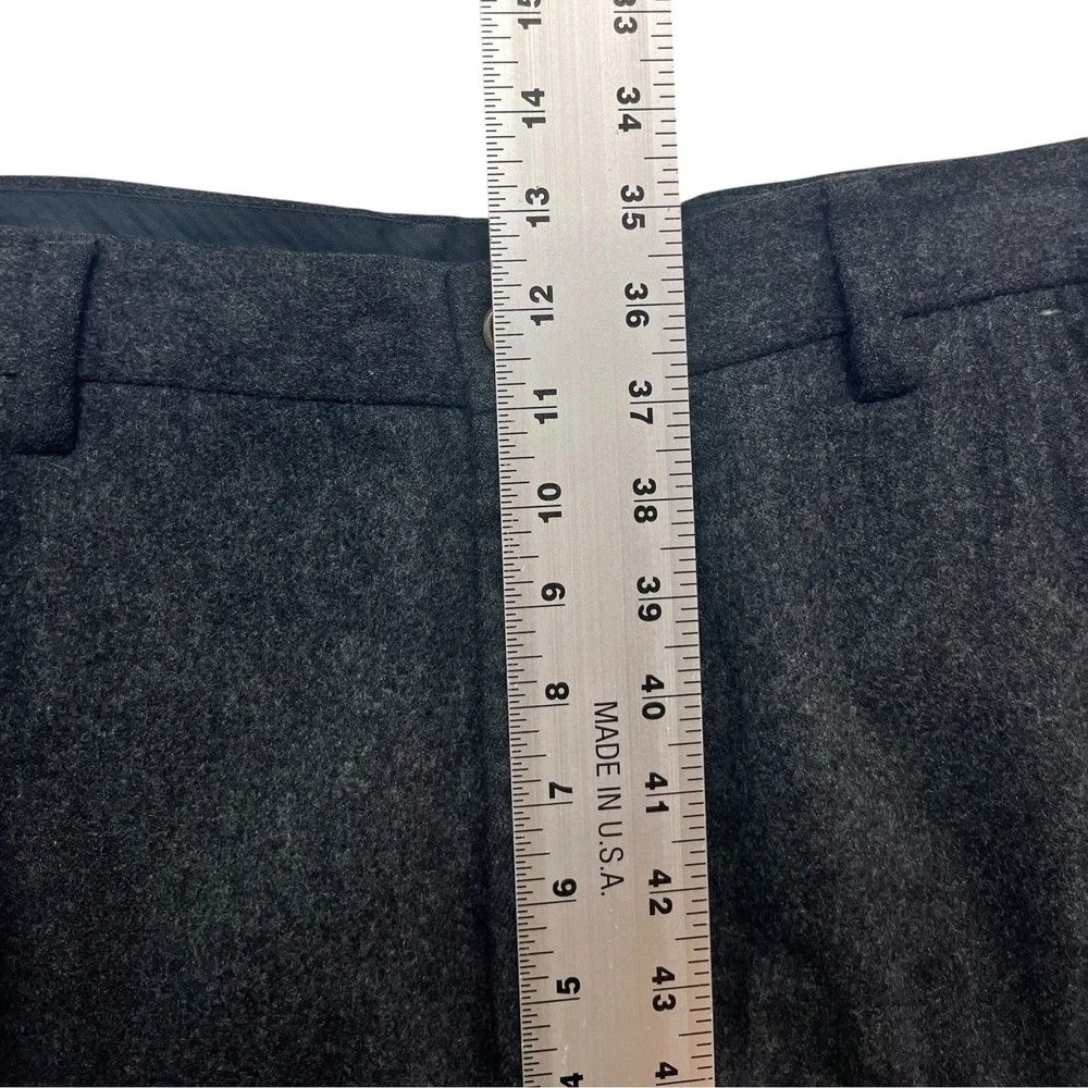 vtg Banana Republic 35x32 Emerson Cargo Pants Charcoal‎ Heavy Flannel Wool Mens